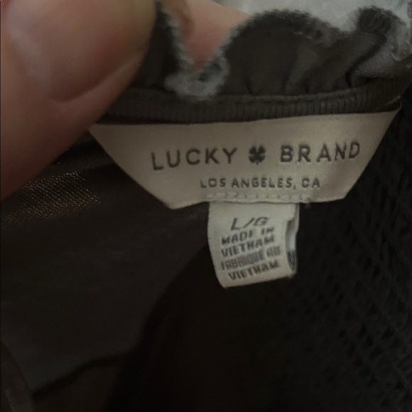 Lucky Brand Women's Soft Gray Blouse - Picture 2 of 6